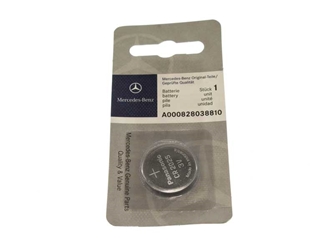 000828038810 Genuine Mercedes Button Cell Battery; Alarm Transmitter Battery