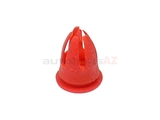 0019882081 O.E.M. Molding Retainer; Red Fender and Door Moulding Clip Retainer