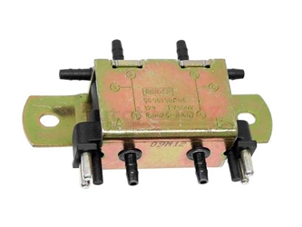 0025400697 Genuine Mercedes Vacuum Valve; Switchover Valve with 6 Vacuum Connections and 4 Electrical Pin Connections