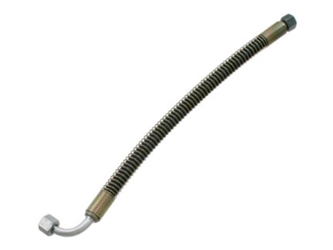 0199978582 Genuine Mercedes Auto Trans Oil Cooler Hose; Right; One Elbow and One Straight Fitting with Spring Guard; 17 Inch Length