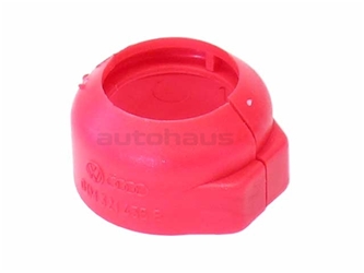 01M321435B Genuine Audi Auto Trans Fluid Filler Cap; ATF Filler Tube Lock Cap; Red