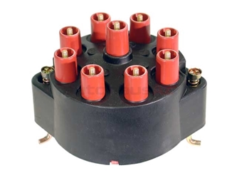 03120 Bosch Distributor Cap; With Threaded Stud Wire Connectors; Black Plastic Cover