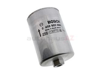 0450905906 Bosch Fuel Filter; 125x75mm; 14mm Inlet x 12mm Outlet