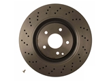 09A73111 Brembo Disc Brake Rotor; Front; CrossDrilled Vented 345x30mm