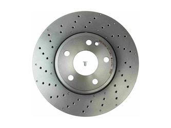 09B43651 Brembo Disc Brake Rotor; Front; Vented and Cross Drilled (295 X 28 mm)