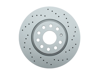 5Q0615301F Zimmermann Sport Disc Brake Rotor; Front; Vented Cross-Drilled 312MM