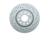 5Q0615301F Zimmermann Sport Disc Brake Rotor; Front; Vented Cross-Drilled 312MM