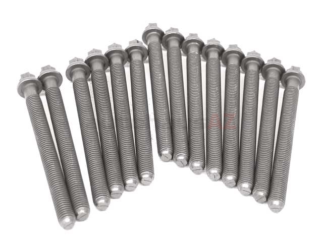 11121729247 VictorReinz Cylinder Head Bolt Set; M10x110mm; 14 Bolts for 1 Cylinder Head