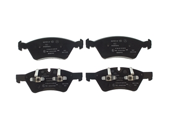 1644201820 Genuine Mercedes Brake Pad Set; Front; Updated Version, Slotted Outboard Pads