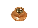 18107523805 Genuine BMW Exhaust Nut; 8mm Copper Collar Nut; Manifold to Head or Manifold to Catalytic Converter/Front Pipe