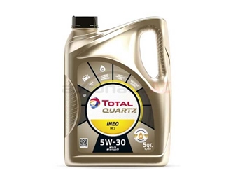219983 Total Quartz INEO MC3 Engine Oil; 5W-30 Synthetic; 5 Quart; Low SAPS Formula