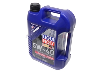 2041 Liqui Moly Synthoil Premium Engine Oil; 5W-40 Synthetic; 5 Liter