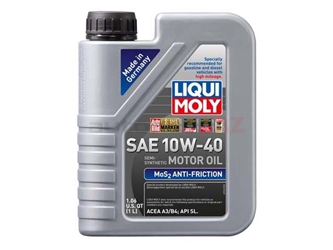 2042 Liqui Moly MoS2 Antifriction Engine Oil; 10W-40 Semi-Synthetic; 1 Liter