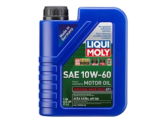 2068 Liqui Moly Synthoil Race Tech GT1 Engine Oil; 10W-60 Synthetic; 1 Liter