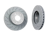 2204210912 Genuine Mercedes Disc Brake Rotor; Front ; 312x28mm, Vented; Cross-Drilled