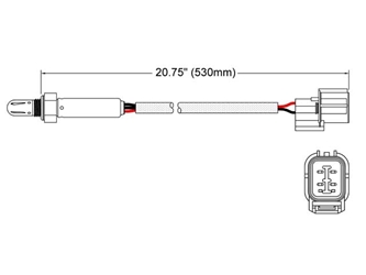 25024512 Walker Oxygen Sensor; Front/Rear