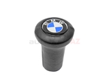 25111203074 Genuine BMW Manual Trans Shift Knob; Leather with BMW Logo, Screw-On