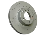 34111159895SP Zimmermann Sport Z X-Drilled Disc Brake Rotor; Front; Vented 324x30mm; Cross-Drilled
