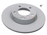 34111160673 ATE Coated Disc Brake Rotor; Front; Solid 286x12mm