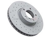 34111165859SP Zimmermann Sport Z X-Drilled Disc Brake Rotor; Front; Vented 324x30mm