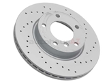34116855153SP Zimmermann Sport Z X-Drilled Disc Brake Rotor; Front; Vented 285x22mm 5 Lug; Cross-Drilled