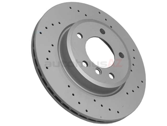 34116864058SP Zimmermann Sport Z X-Drilled Disc Brake Rotor; Front; Vented 300x22mm; Cross-Drilled