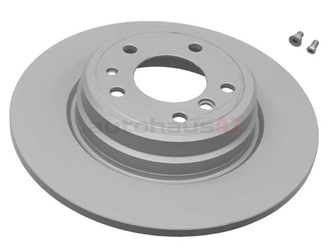 34216757748 ATE Coated Disc Brake Rotor; Rear; Solid 324x12mm; 2 Mount Holes