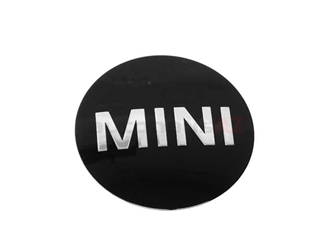 36136758687 Genuine Mini Wheel Center Cap Emblem; Black; Self-Adhesive