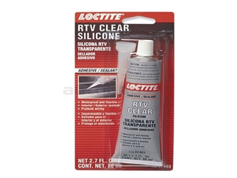37463 Loctite Sealant; RTV Clear Silicone Adhesive/Sealant; 80 ml Tube