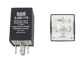 3B0955531 Kaehler (KAE) Intermittent/Pulse Wiper Relay; 6 Prong; Variable Type