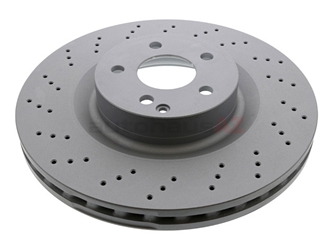 400365820 Zimmermann Coat Z Disc Brake Rotor; Front; Vented and Cross-Drilled; 350 x 32mm