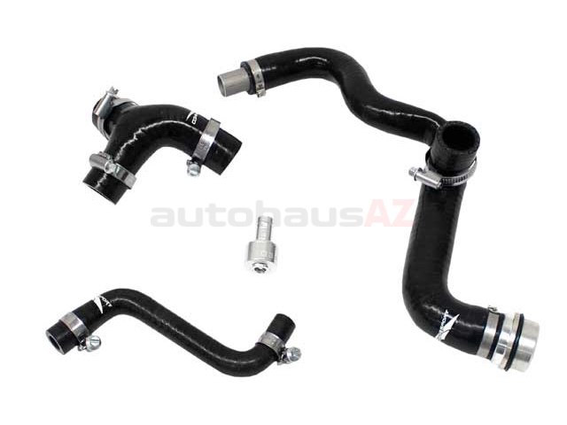 034-101-3002 034 Motorsport Engine Crankcase Breather Hose Kit; Features a billet aluminum block breather adapter with an o-ring seal.