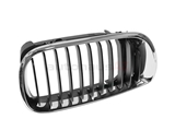 51137030546 Genuine BMW Grille; Right; Black with Chrome Trim