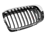 51138208683 Genuine BMW Grille; Left; Chrome with Black Grille