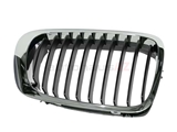 51138208684 Genuine BMW Grille; Right; Chrome with Black Grille