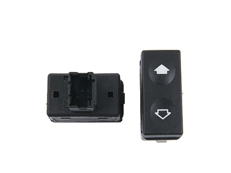 61311387387 Genuine BMW Power Window Switch; Front with Tip Function; Black Terminal Housing