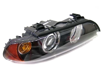 63126900200 Hella Headlight Assembly; Right Halogen with Amber Turn Signal