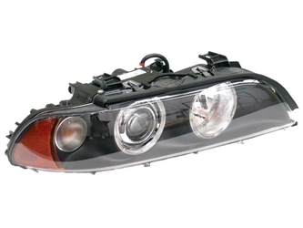 63126912440 Hella Headlight; Right Xenon-HID Assembly with White Turn Signal