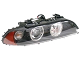 63126912440 Hella Headlight; Right Xenon-HID Assembly with White Turn Signal