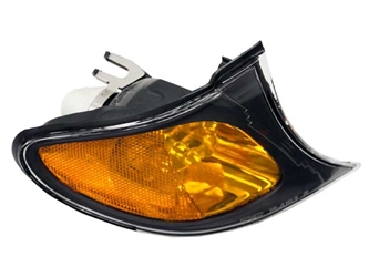 63137165860 TYC (CAPA Certified) Turn Signal Light; Front Right; Yellow Lens with Black Trim