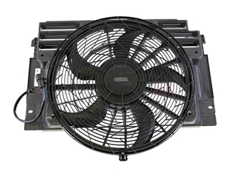 64546921381 Mahle Behr Engine Cooling Fan Assembly; Auxillary Fan Assembly with Shroud, Front of Radiator