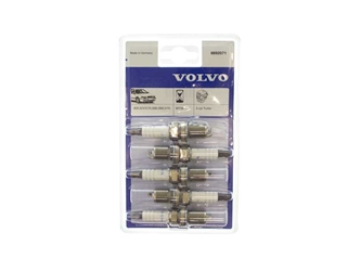 8692071 Genuine Volvo Spark Plug Set; OE Version; SET of 5; Platinum electrode