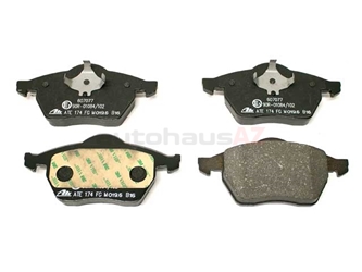 8D0698151C ATE Brake Pad Set; Front without Sensor; OE Compound