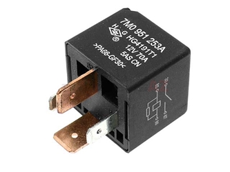 8D0951253 O.E.M. Multi Purpose Relay; 60 Amp; With 4 Pin Connector