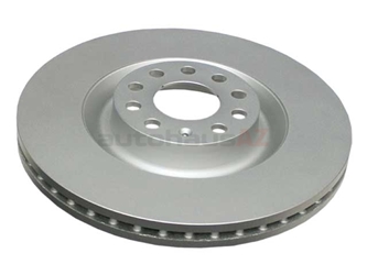 8E0615301T ATE Coated Disc Brake Rotor; Front; Vented 345mm OD