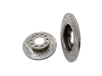 8E0615601PSP Zimmermann Sport Disc Brake Rotor; Rear ; 245x10mm Solid Without Integral Hub; Cross-Drilled