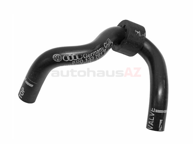 8P0133781B Genuine VW/Audi Vapor Canister Purge Valve Hose; Vent Hose, Valve to Pipe