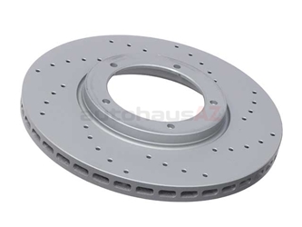 91135104120SP Zimmermann Sport Z X-Drilled Disc Brake Rotor; Front; Vented; Cross-Drilled