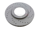 91135104122SP Zimmermann Sport Z X-Drilled Disc Brake Rotor; Front; Vented; Cross-Drilled