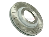 93035104802 Sebro Coated Disc Brake Rotor; Front Right; Directional; Vented 304x32mm; Cross-Drilled